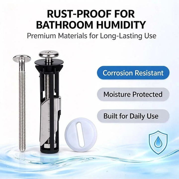 Universal Toilet Seat Bolt Kit Screws Quick Release Easy Install Toilet Seat Replacement Parts🚽