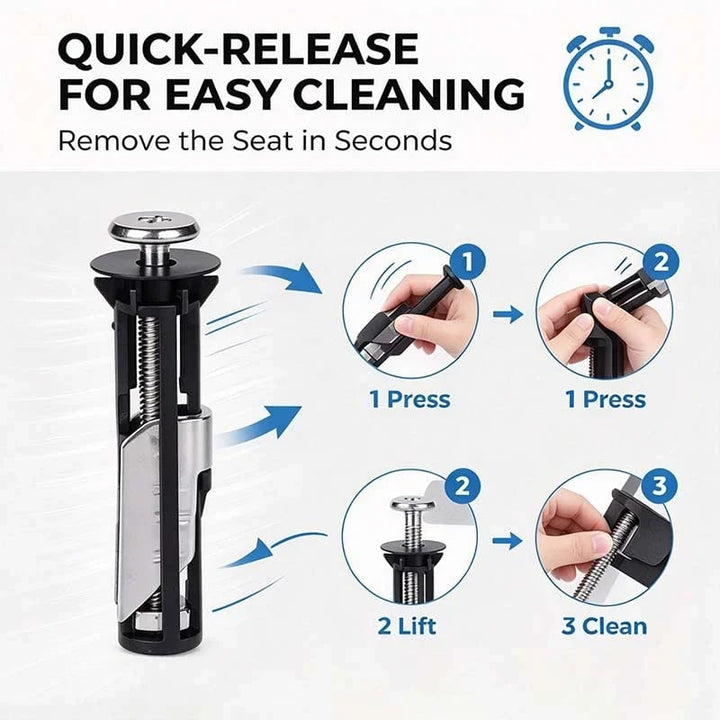 Universal Toilet Seat Bolt Kit Screws Quick Release Easy Install Toilet Seat Replacement Parts🚽
