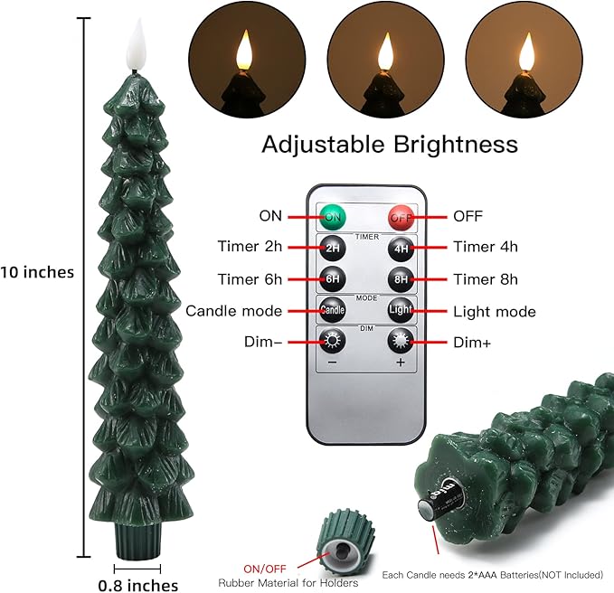 (🎅Early Christmas Sale-49% OFF) Flameless Taper Candles 🕯