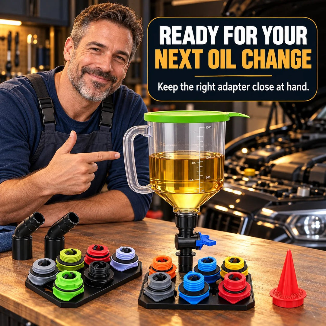 🔥HOT SALE🔥🔧 18-Piece Engine Oil Funnel Kit – Cleaner, Controlled Oil ...