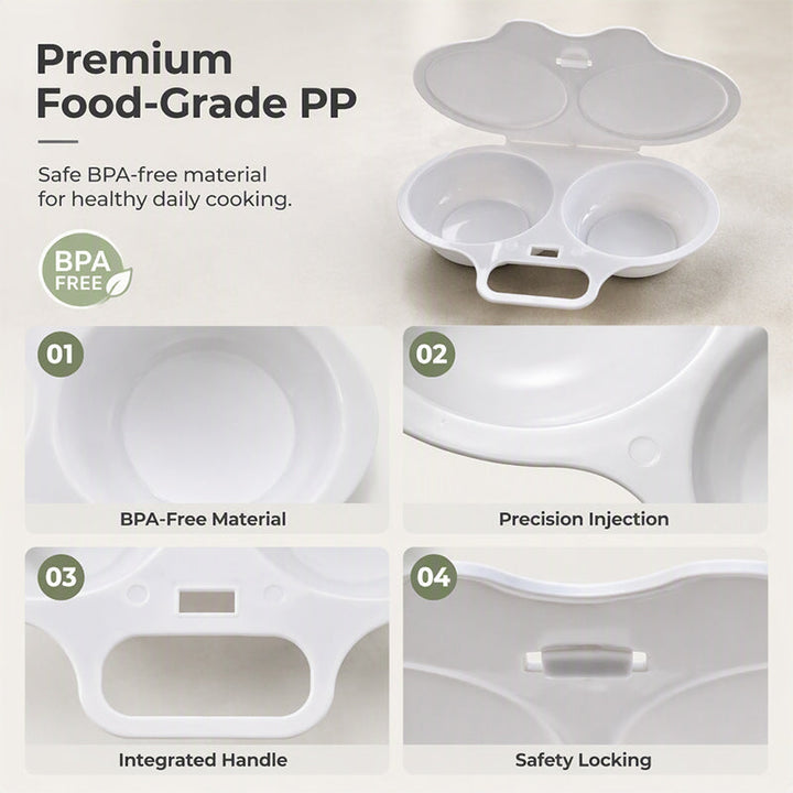 🔥Last Day 49% OFF🔥Microwave Egg Poacher with Lid & Handle