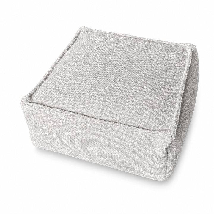 Unstuffed Square Pouf Cover | Storage Ottoman Slipcover for Living Room, Bedroom & Clothes Storage, Washable 45x45x23cm