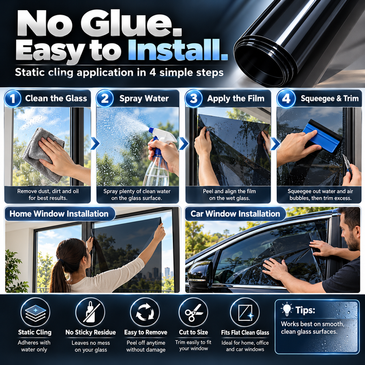 Multi-Purpose Scratch-Resistant Window Tint Film